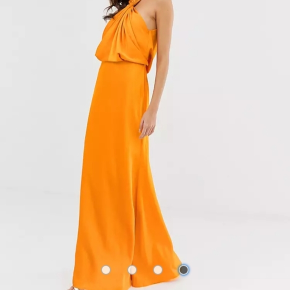 ASOS Dresses & Skirts - ASOS GATHERED ORANGE MAXI